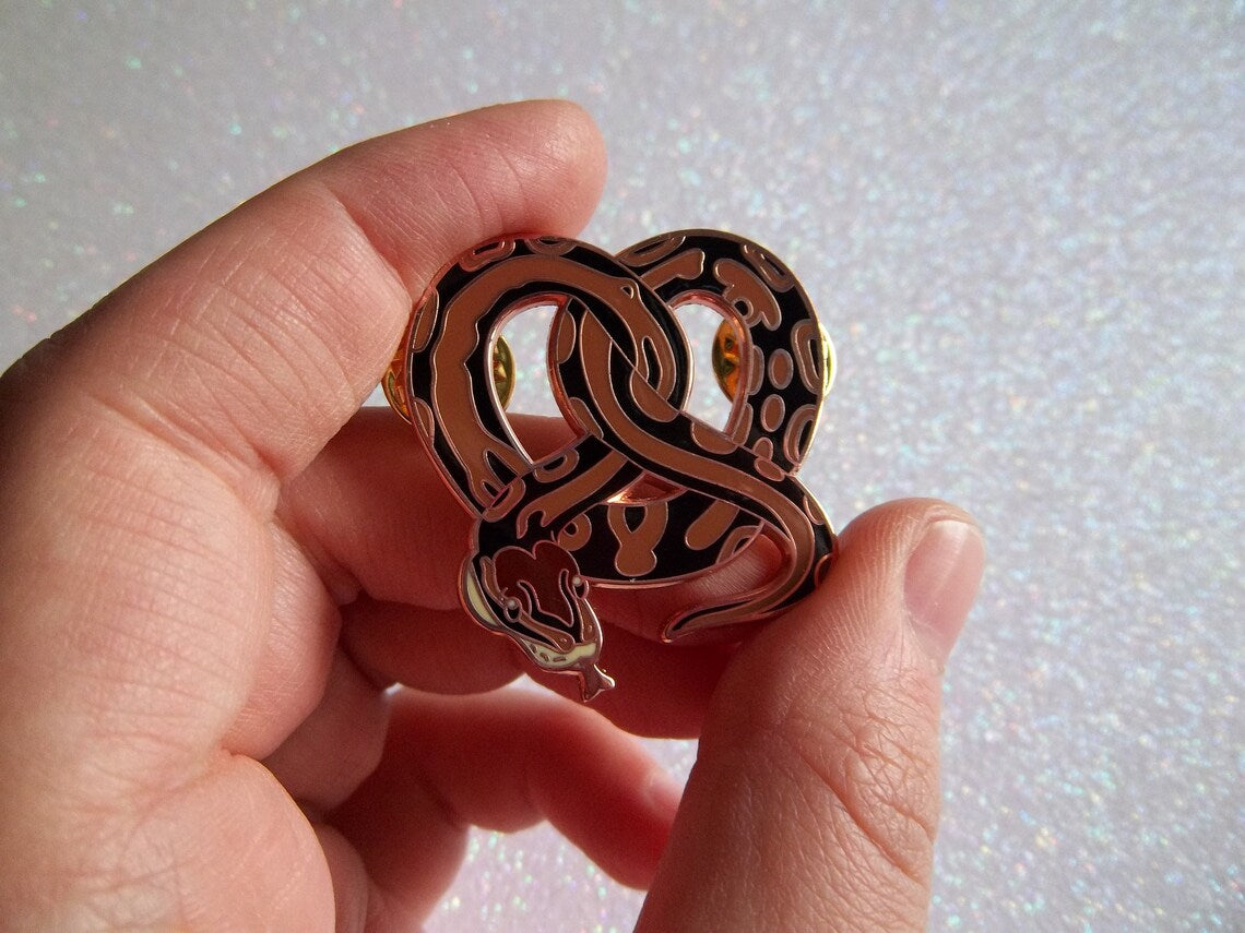 Pretzel Pythons Enamel Pin