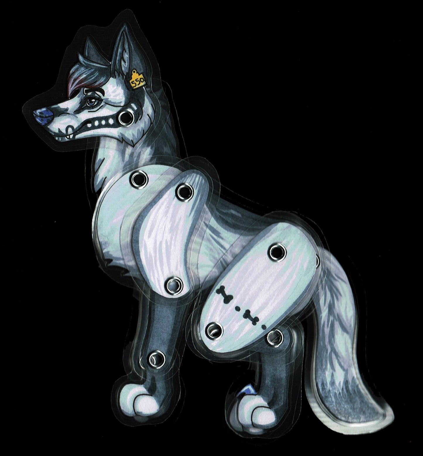 Custom Poseable 'Wiggler' Paper Child Badge (Canine, Feline, ANY SPECIES) - Laminated and Shipped for FREE