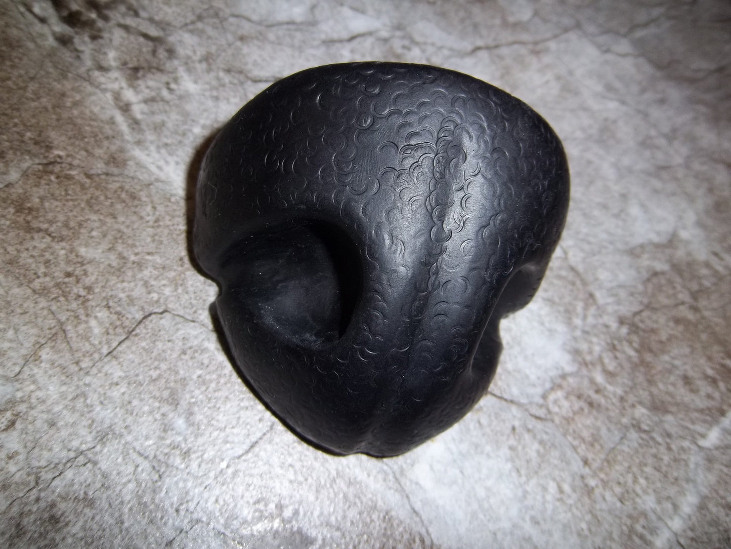 Resin Toony Canine Nose PREMADE READY to SHIP! - Black / White Mix Fursuit Head Part Hand Cast Hollow K9 Large Prop Cosplay Halloween