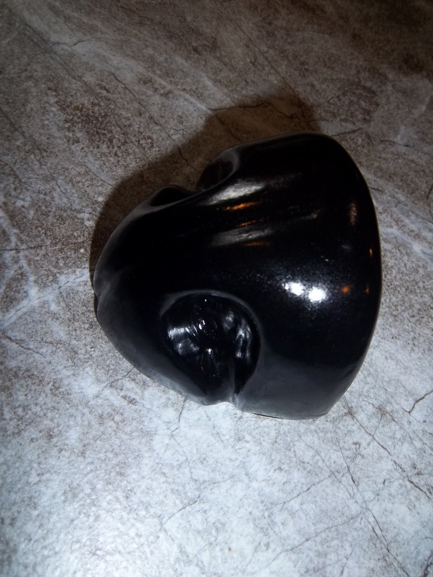 PREMADE Black Resin Toony Canine Nose Fursuit Head Part Hand Cast Hollow K9 Large Prop Cosplay Halloween