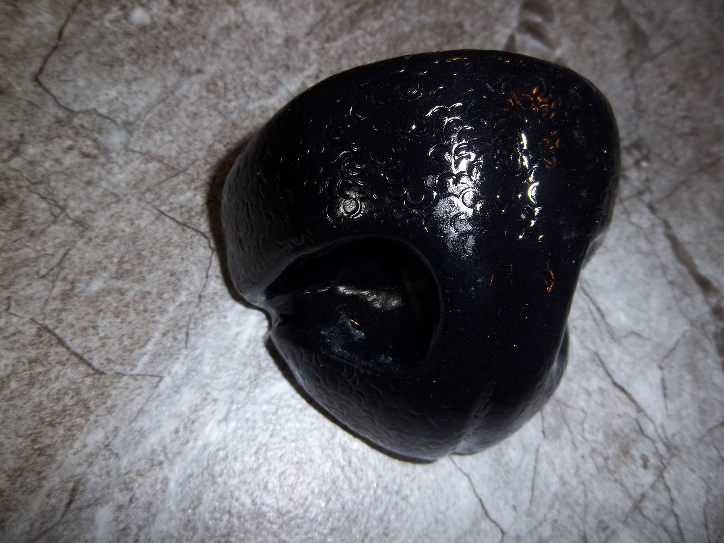 PREMADE Black Resin Toony Canine Nose Fursuit Head Part Hand Cast Hollow K9 Large Prop Cosplay Halloween