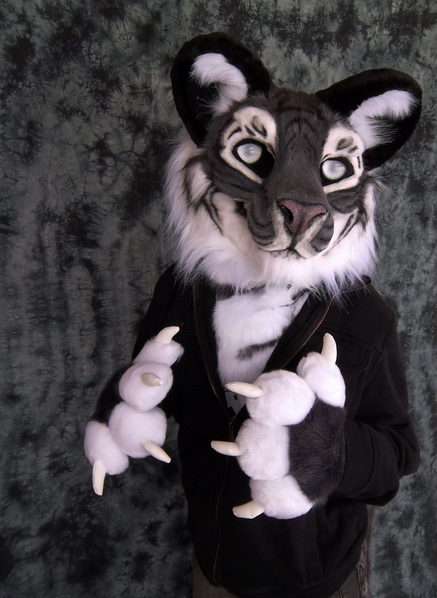 Semi Realistic Feline Mask Blanks (Jawset available), Fursuit Head Base Costume Mask Larp Fest