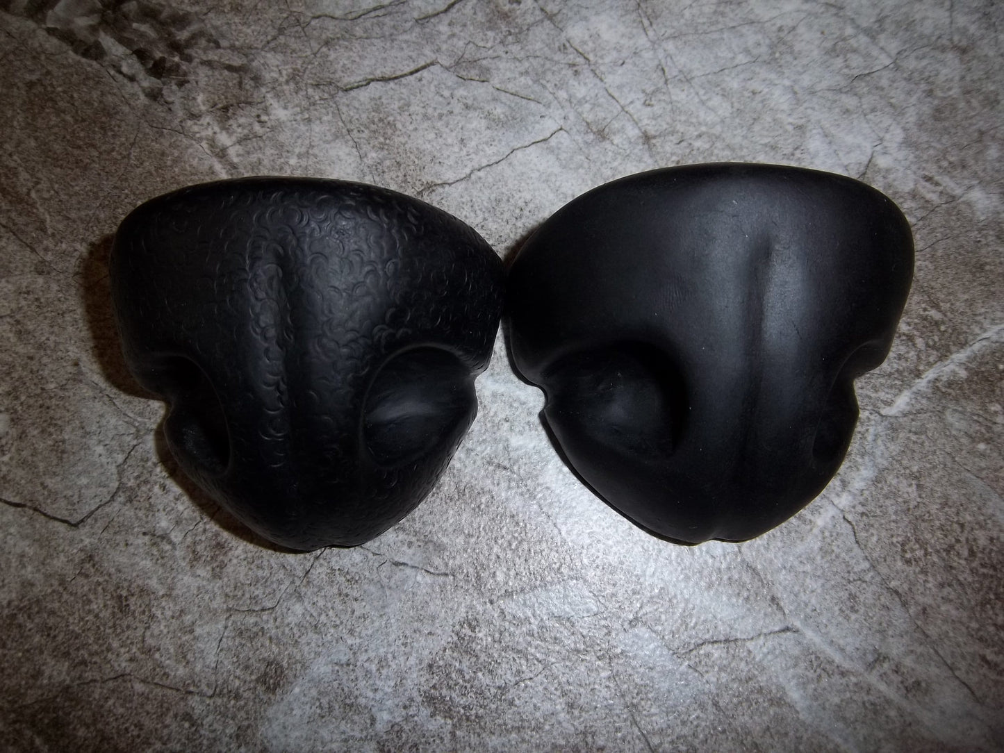 Resin Toony Canine Nose PREMADE READY to SHIP! - Black / White Mix Fursuit Head Part Hand Cast Hollow K9 Large Prop Cosplay Halloween