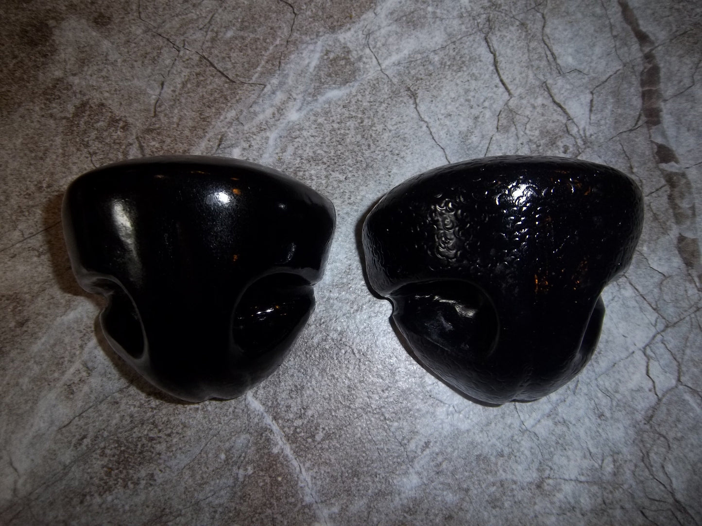 PREMADE Black Resin Toony Canine Nose Fursuit Head Part Hand Cast Hollow K9 Large Prop Cosplay Halloween