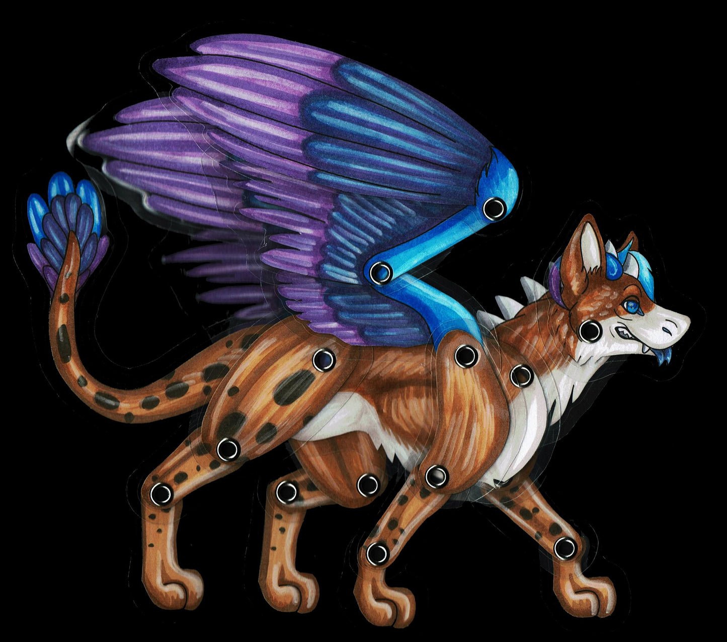Custom Poseable 'Wiggler' Paper Child Badge (Canine, Feline, ANY SPECIES) - Laminated and Shipped for FREE