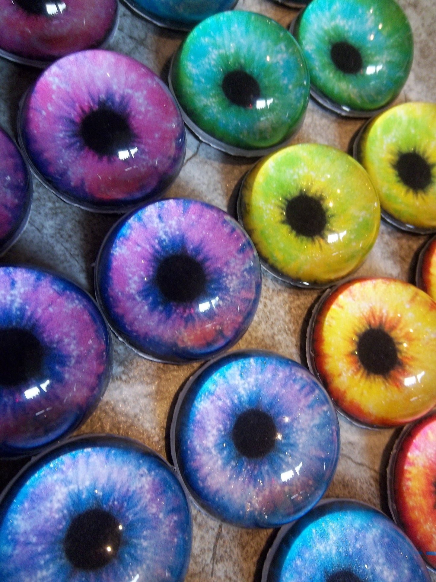 Costume / Fursuit Eyes - Custom - 1.25" - 2" - Acrylic 3-D Follow Me Affect Eyes - Galaxy Round