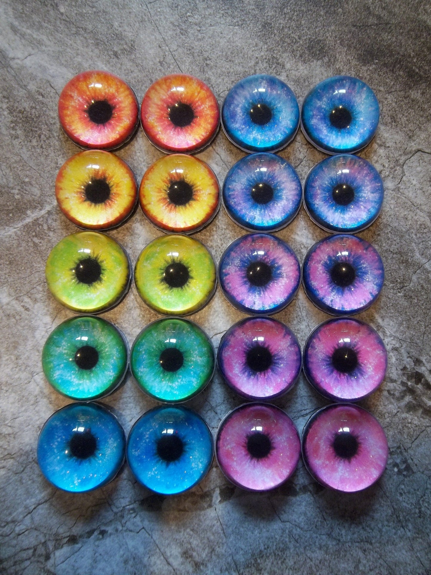 Costume / Fursuit Eyes - Custom - 1.25" - 2" - Acrylic 3-D Follow Me Affect Eyes - Galaxy Round