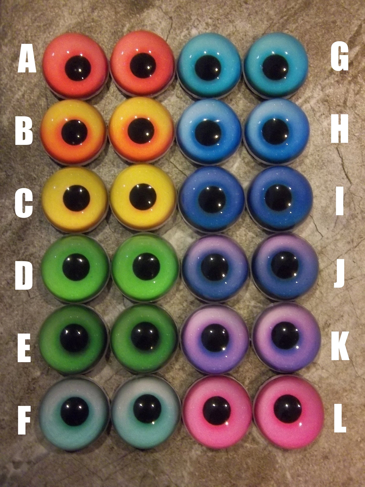 PREMADE - Costume / Fursuit Eyes - Custom - 1.5" - Acrylic 3-D Follow Me Affect Eyes - Can make any design! V3