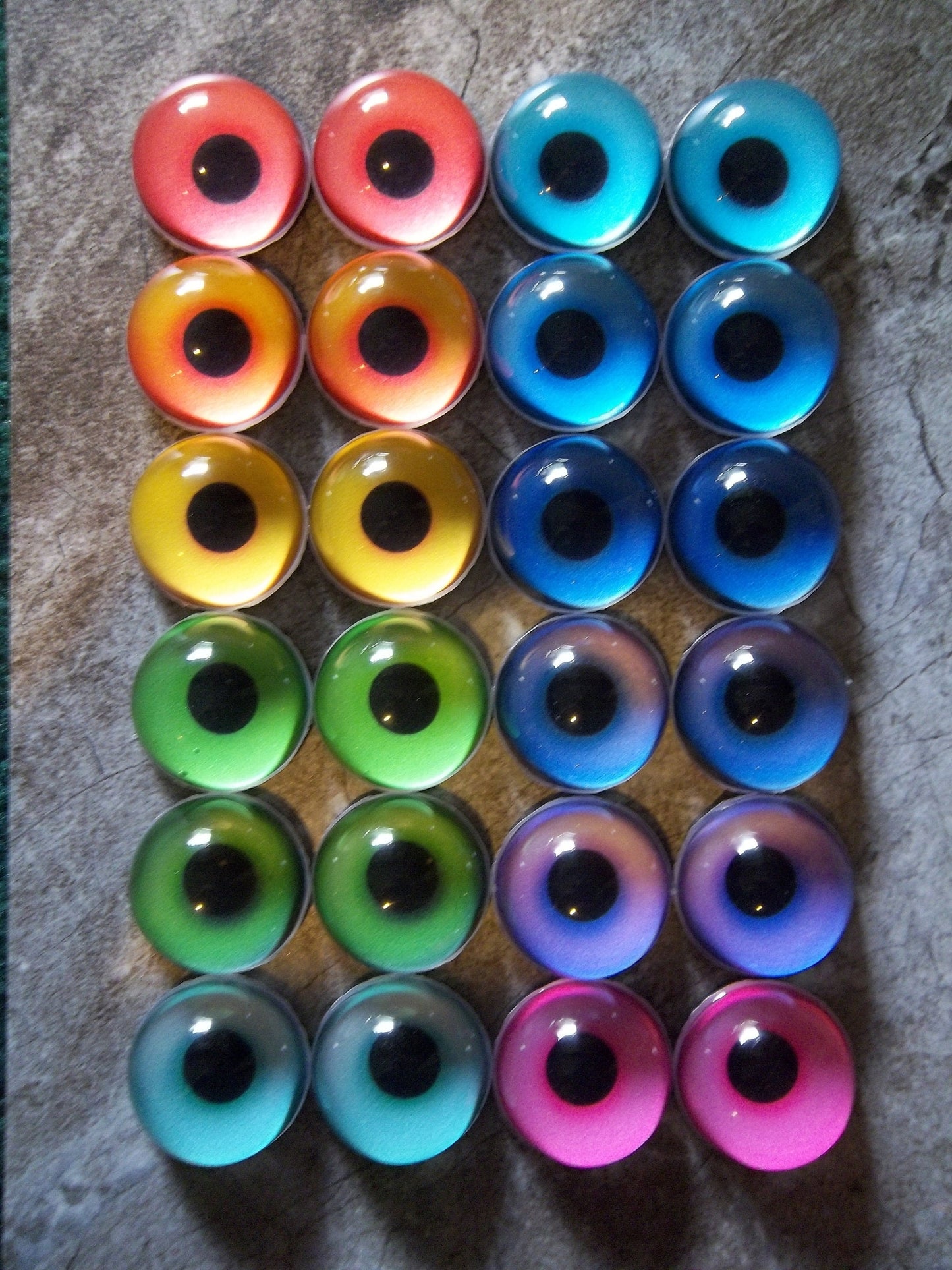 PREMADE - Costume / Fursuit Eyes - Custom - 1.5" - Acrylic 3-D Follow Me Affect Eyes - Can make any design! V3