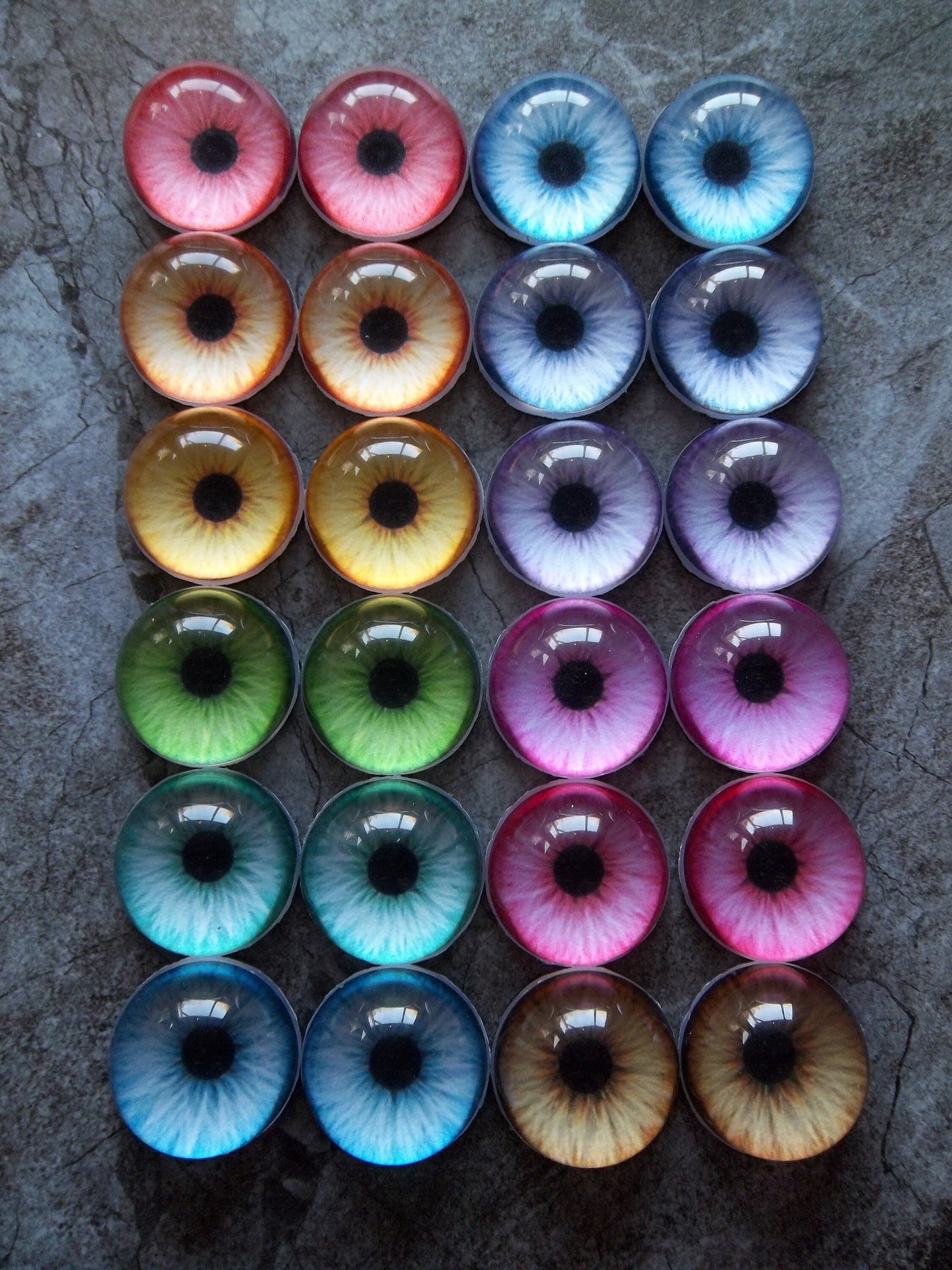 PREMADE - Costume / Fursuit Eyes - Custom - 1" - 1.5" - V2 Acrylic 3-D Follow Me Affect Eyes