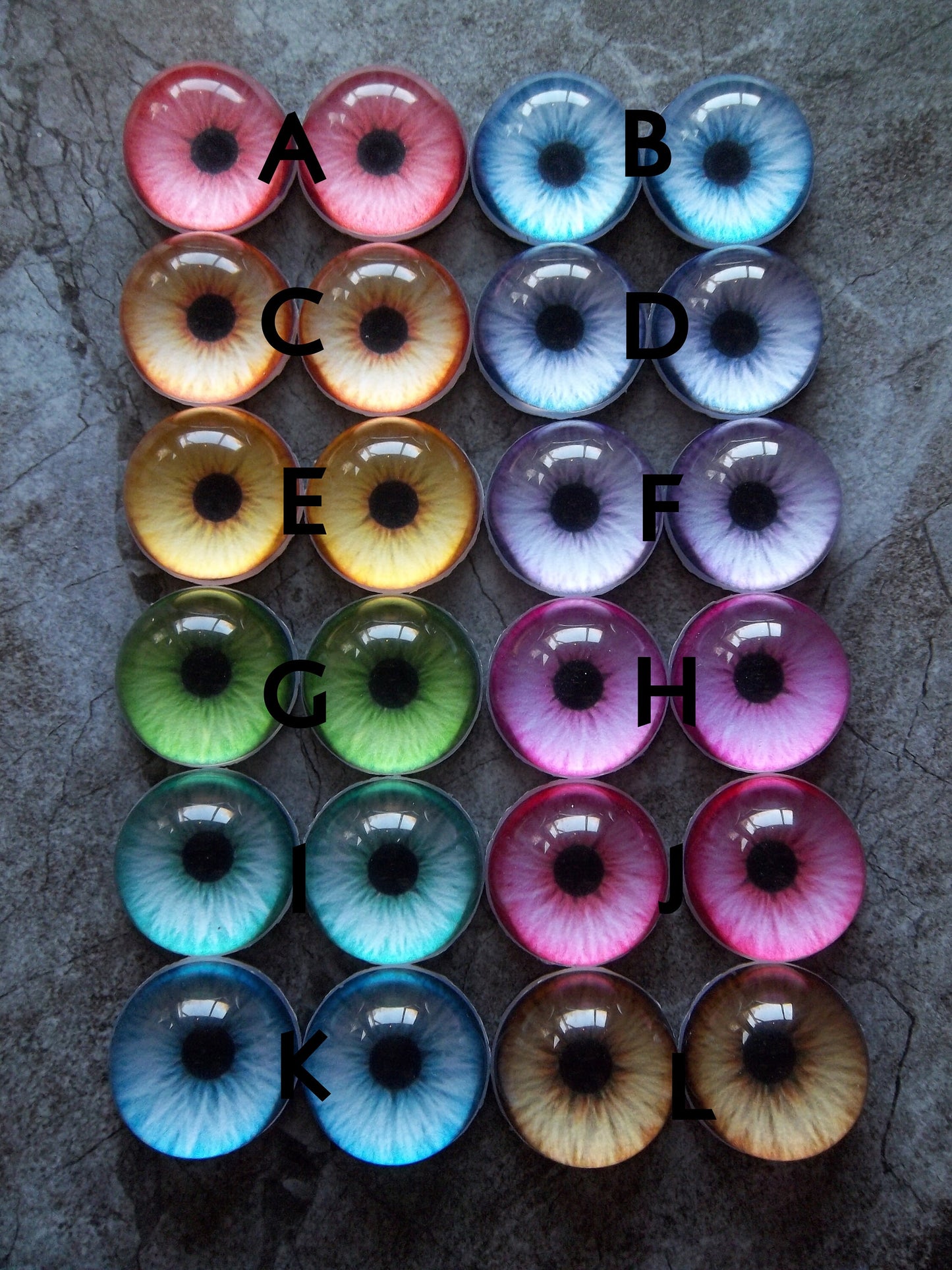 PREMADE - Costume / Fursuit Eyes - Custom - 1" - 1.5" - V2 Acrylic 3-D Follow Me Affect Eyes