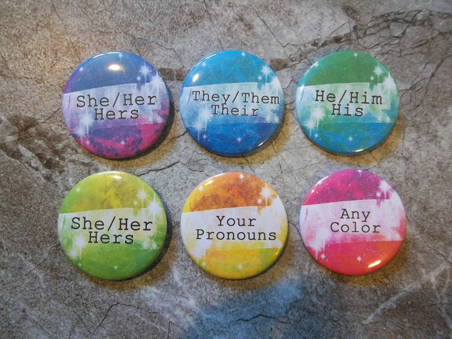 Pronouns Button, 2.25" Pin Back Button