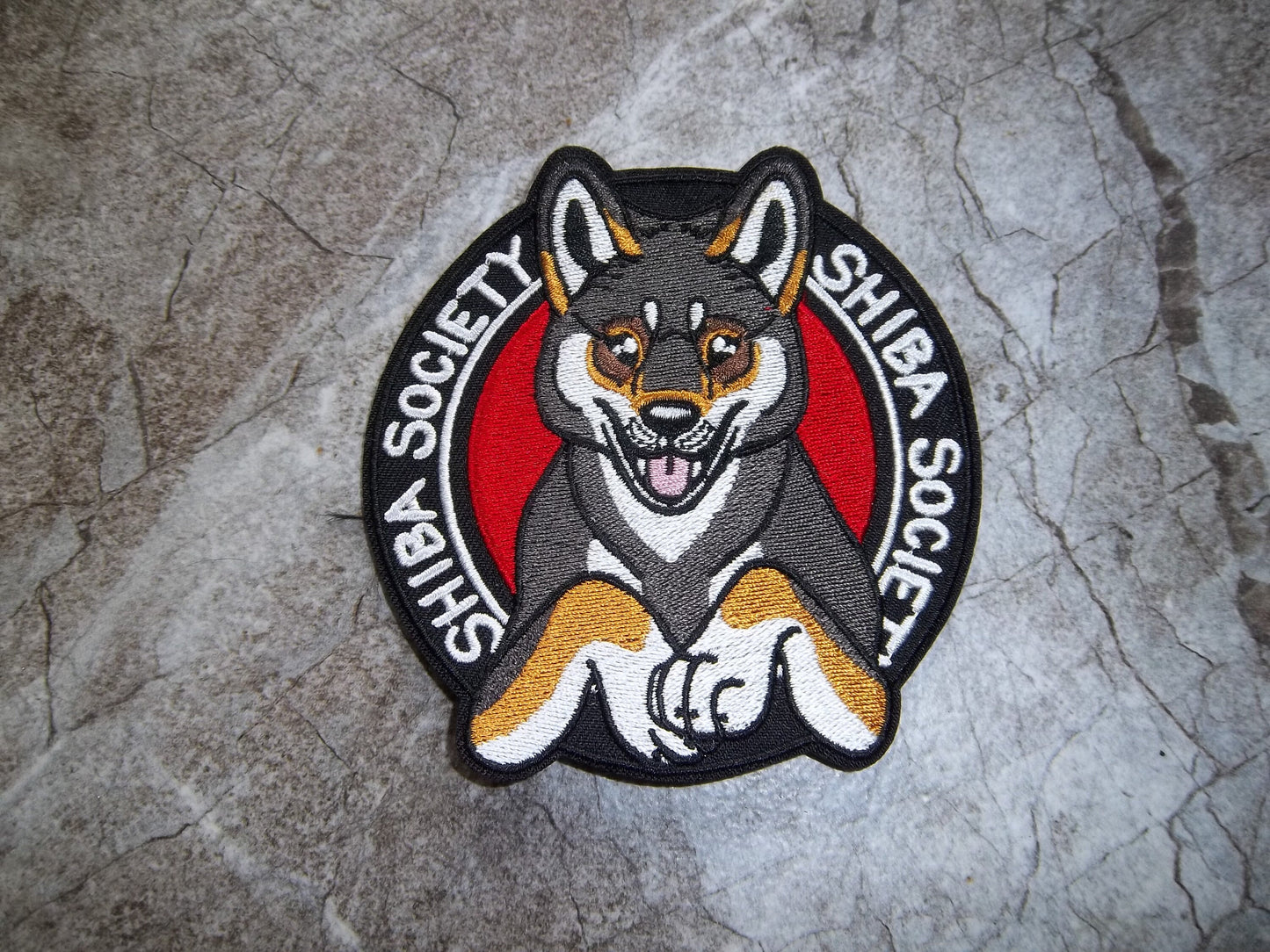 Shiba Society Original Artwork Embroidered 4"x4" Patch Dog Lover Inu Fan Raw, , Burnt and Toasty !