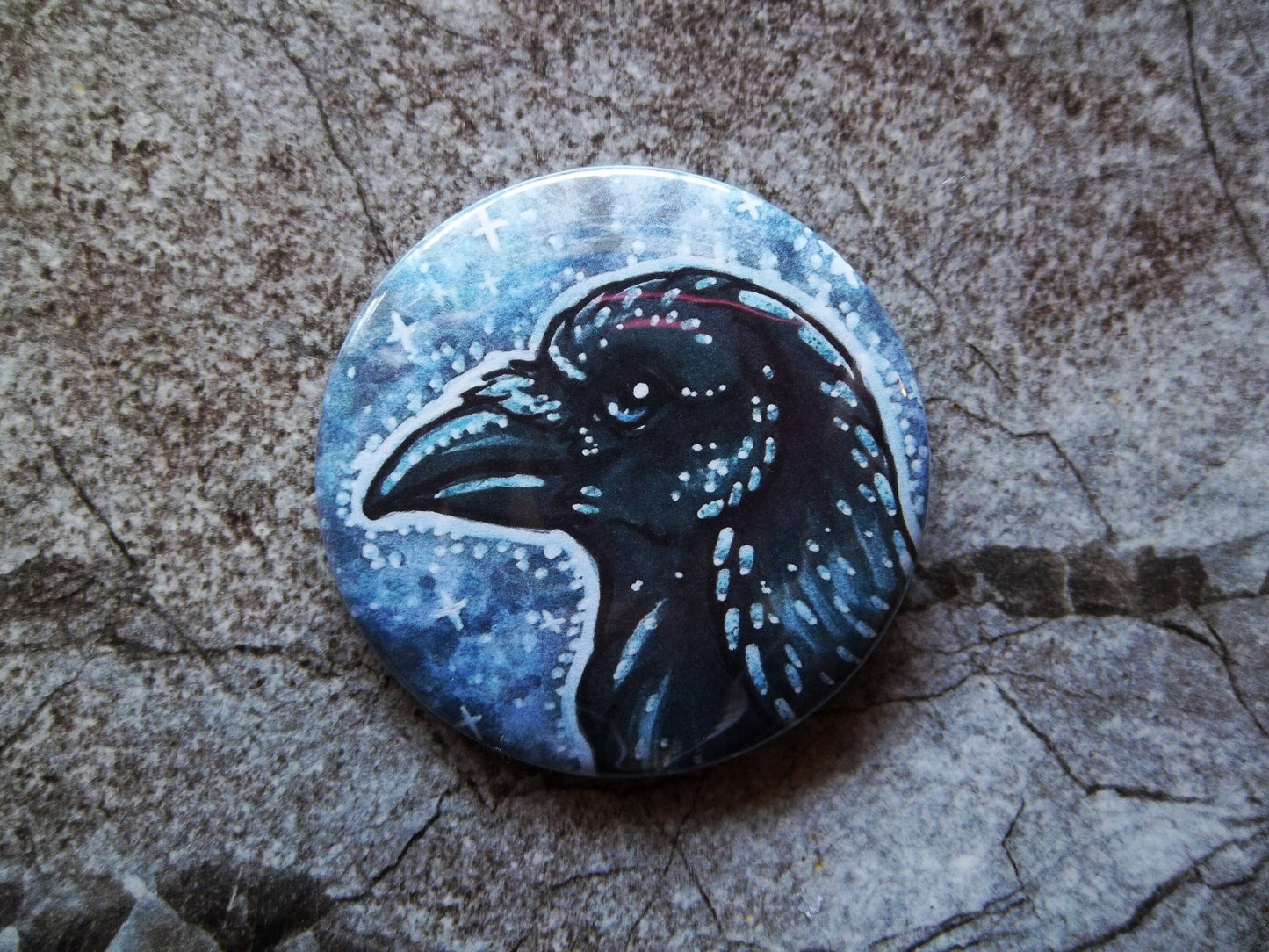 Galaxy Animal Furry Button, 2.25" Metal Pin Back