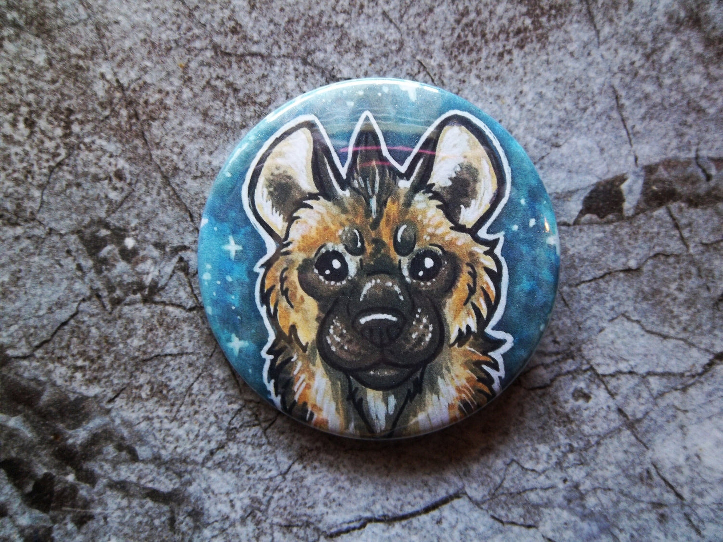Galaxy Animal Furry Button, 2.25" Metal Pin Back