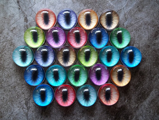 PREMADE - Costume / Fursuit Eyes - 1" - 1.5" - Acrylic 3-D Follow Me Affect Eyes  - Slit V2