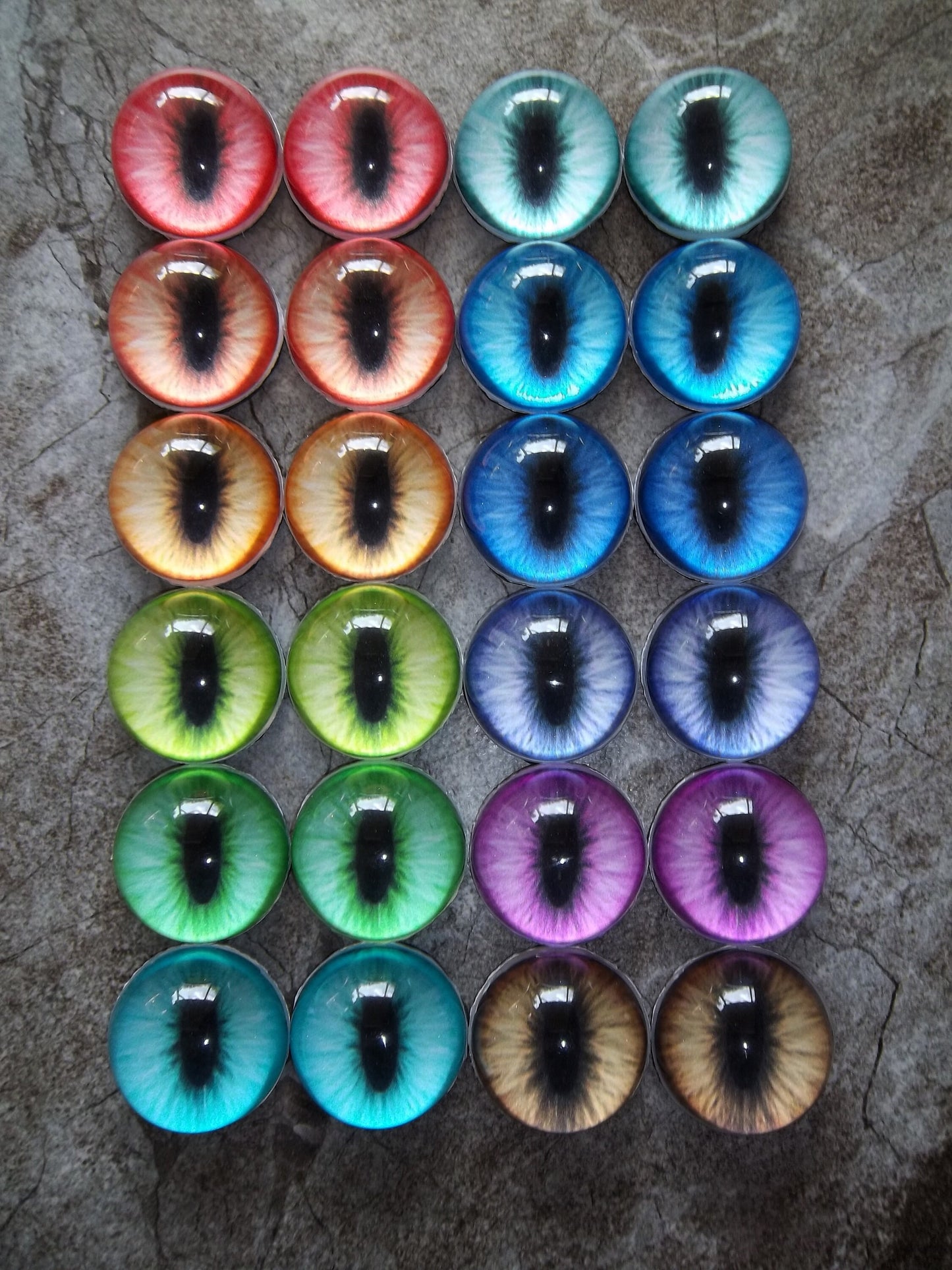 Costume / Fursuit Eyes - Custom Slit - .75" - 2" - Acrylic 3-D Follow Me Affect Eyes