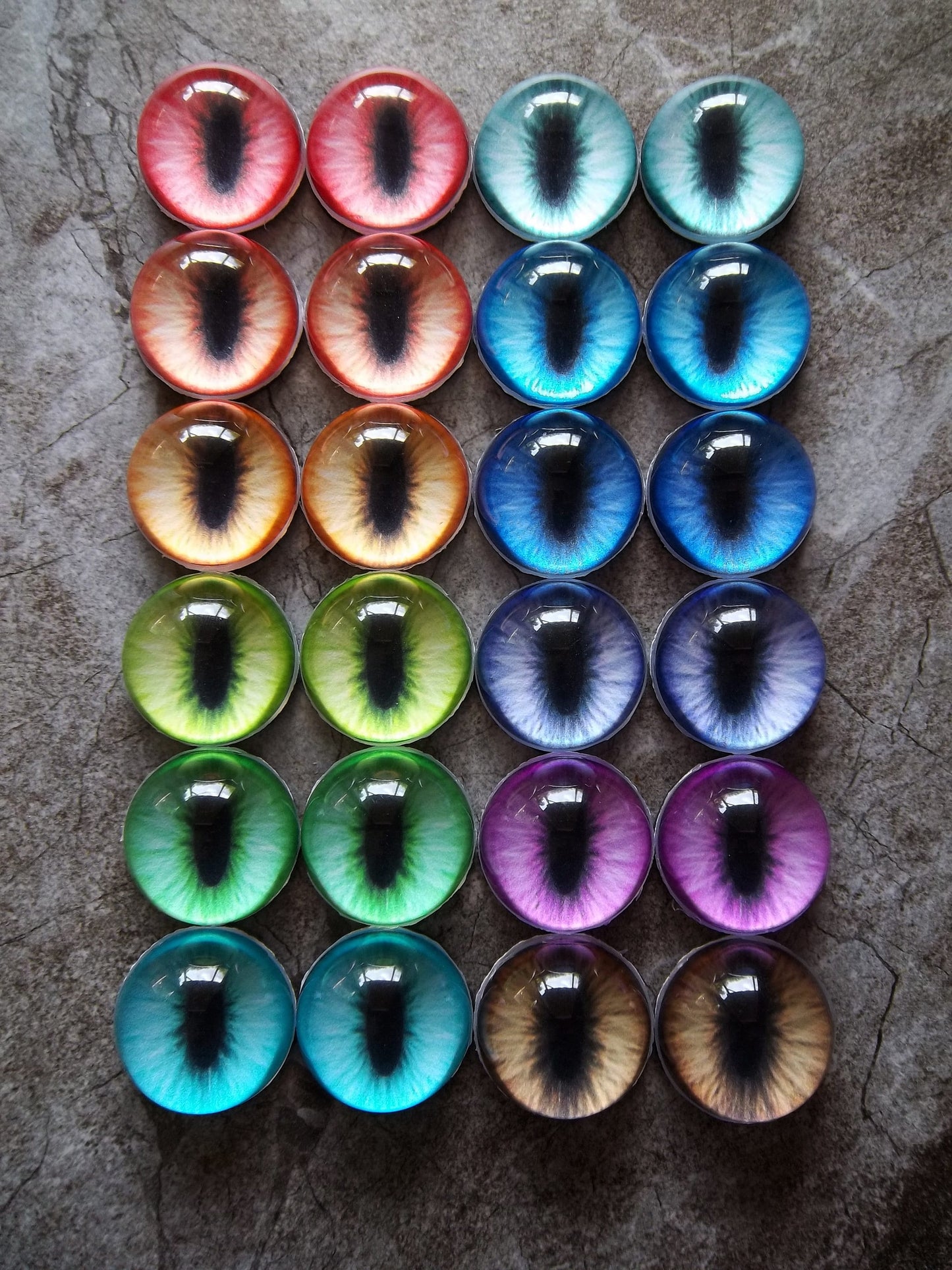 Costume / Fursuit Eyes - Custom Slit - .75" - 2" - Acrylic 3-D Follow Me Affect Eyes