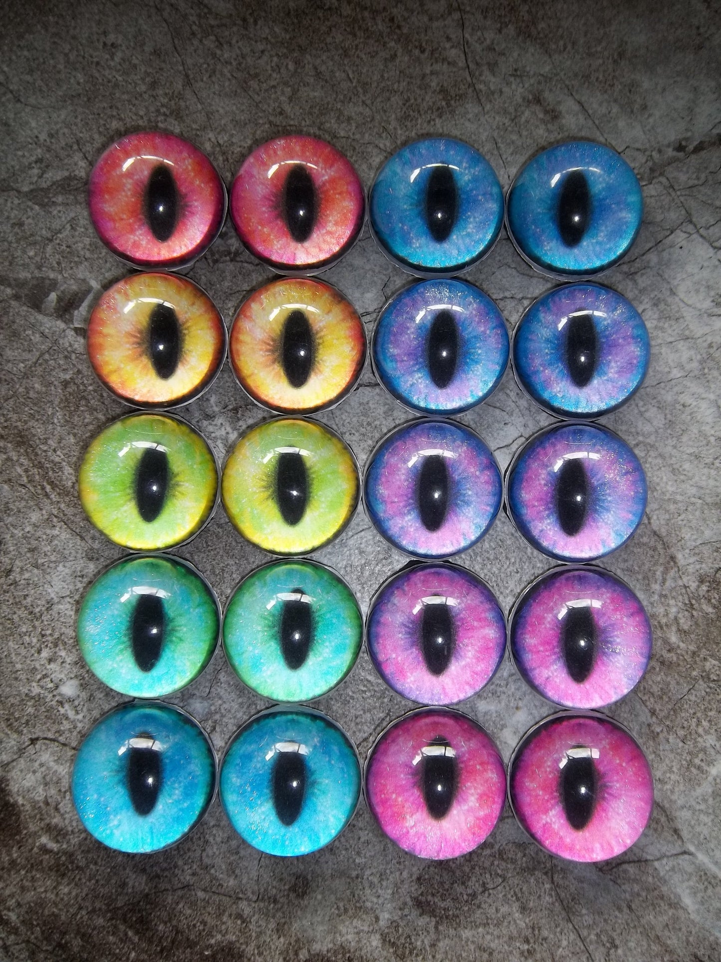 Costume / Fursuit Eyes - Custom - 1.25" - 2" - Acrylic 3-D Follow Me Affect Eyes - Galaxy Round