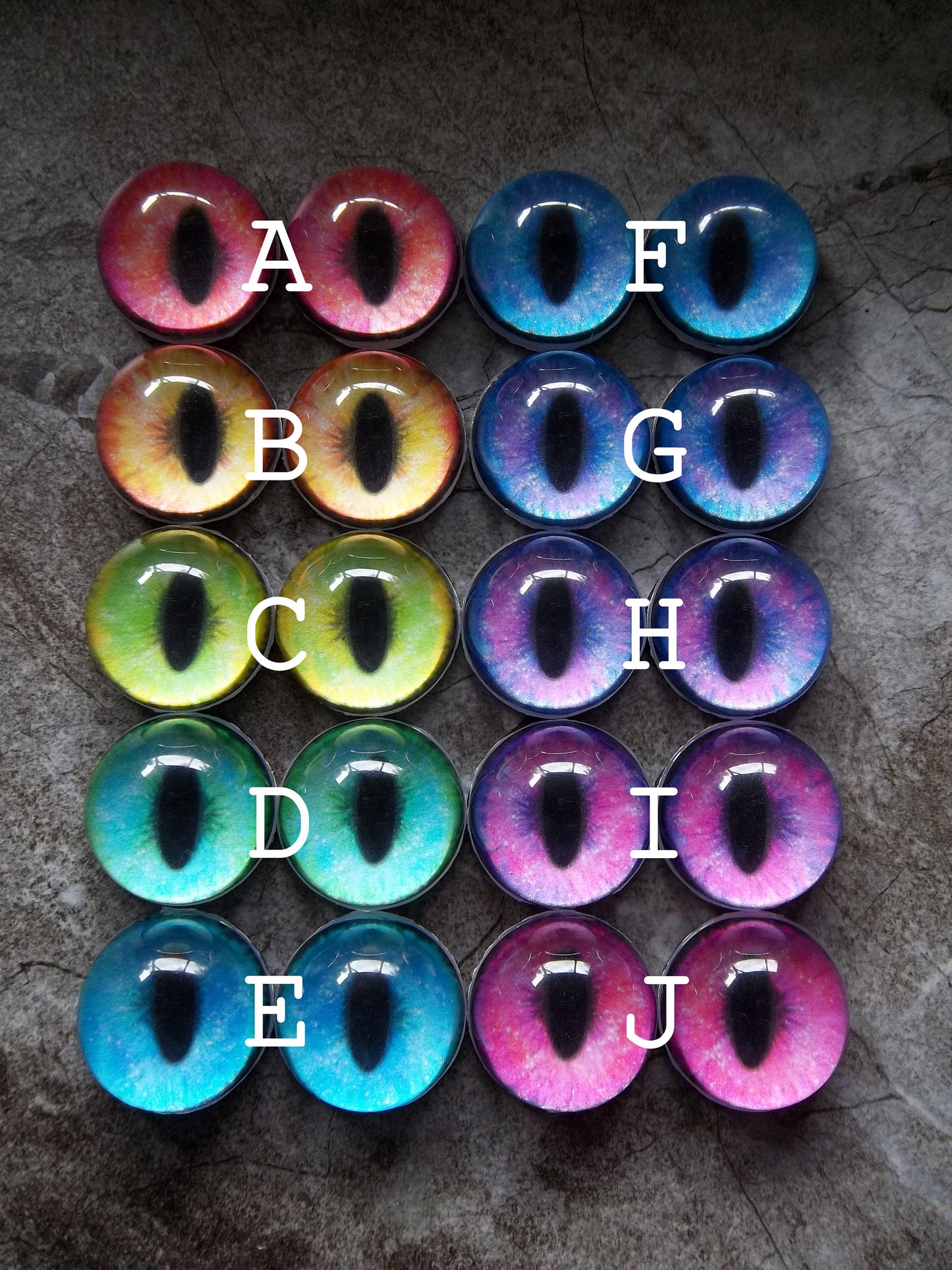 Costume / Fursuit Eyes - Custom - 1.25" - 2" - Acrylic 3-D Follow Me Affect Eyes - Galaxy Round