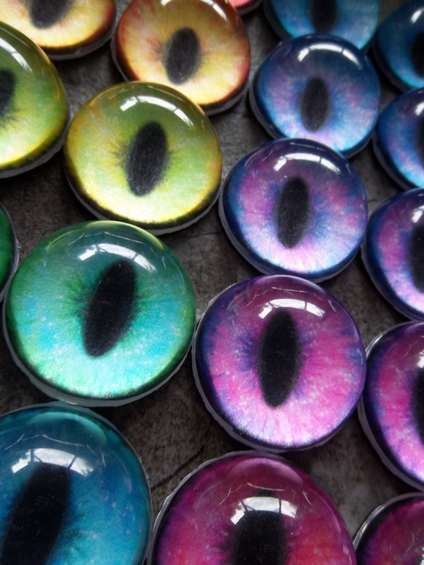 Costume / Fursuit Eyes - Custom - 1.25" - 2" - Acrylic 3-D Follow Me Affect Eyes - Galaxy Round