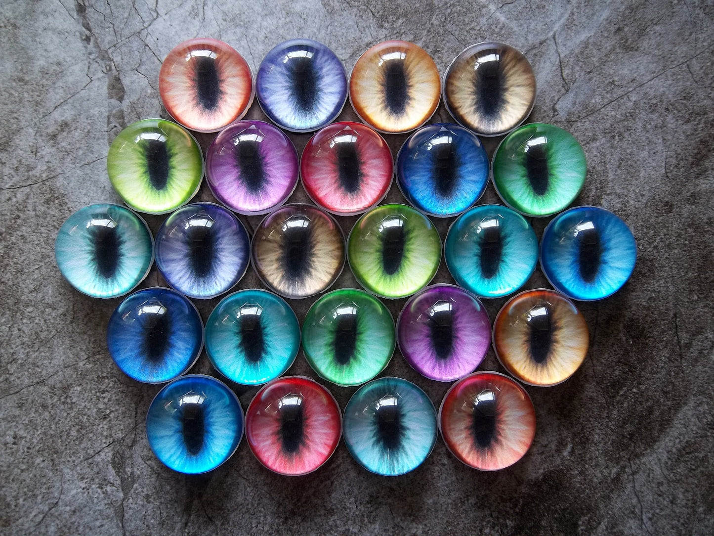 Costume / Fursuit Eyes - Custom Slit - .75" - 2" - Acrylic 3-D Follow Me Affect Eyes
