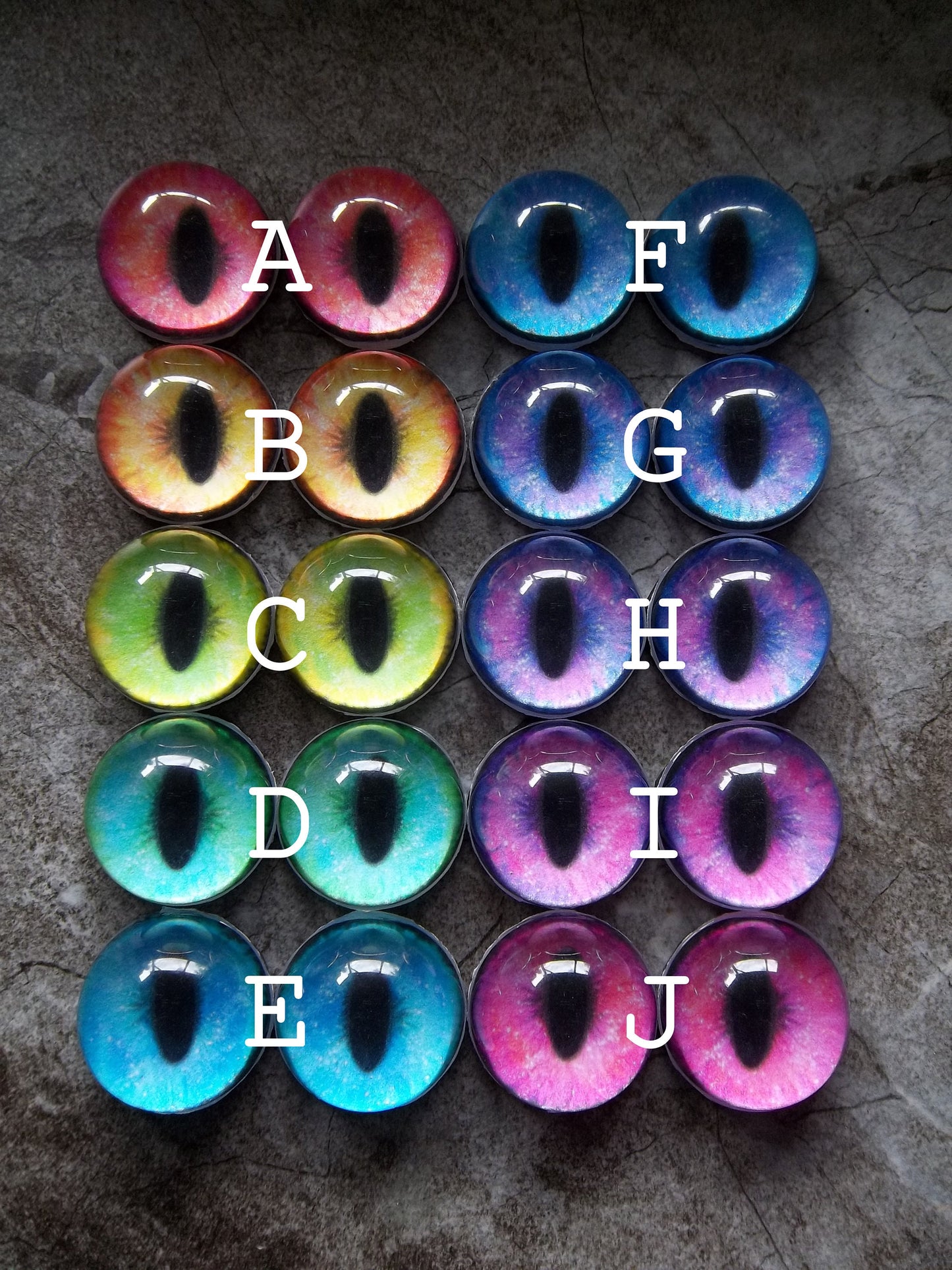 PREMADE - Costume / Fursuit Eyes - Custom - 1.5" - Acrylic 3-D Follow Me Affect Eyes - Can make any design! Galaxy Slit