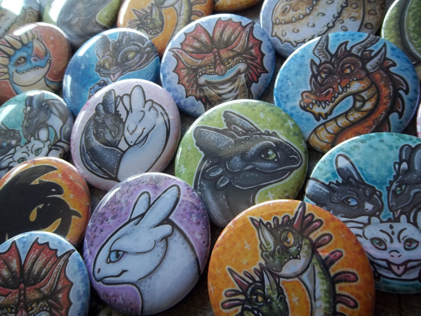 How To Train Your Dragon 2.25" Metal Pin Back Buttons