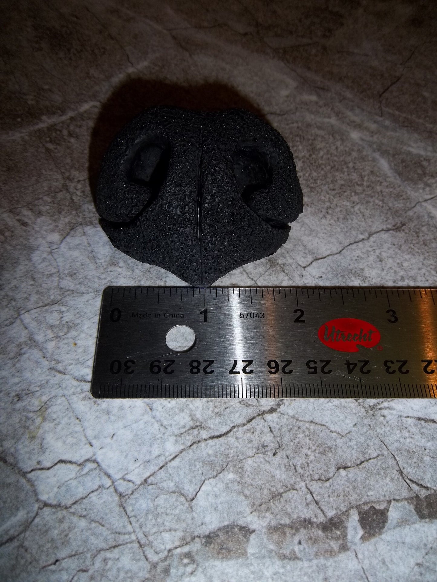 Resin Realistic Canine Nose PREMADE READY to SHIP! - Black / White Mix Fursuit Head Part Hand Cast Solid K9 Large Prop Cosplay Halloween