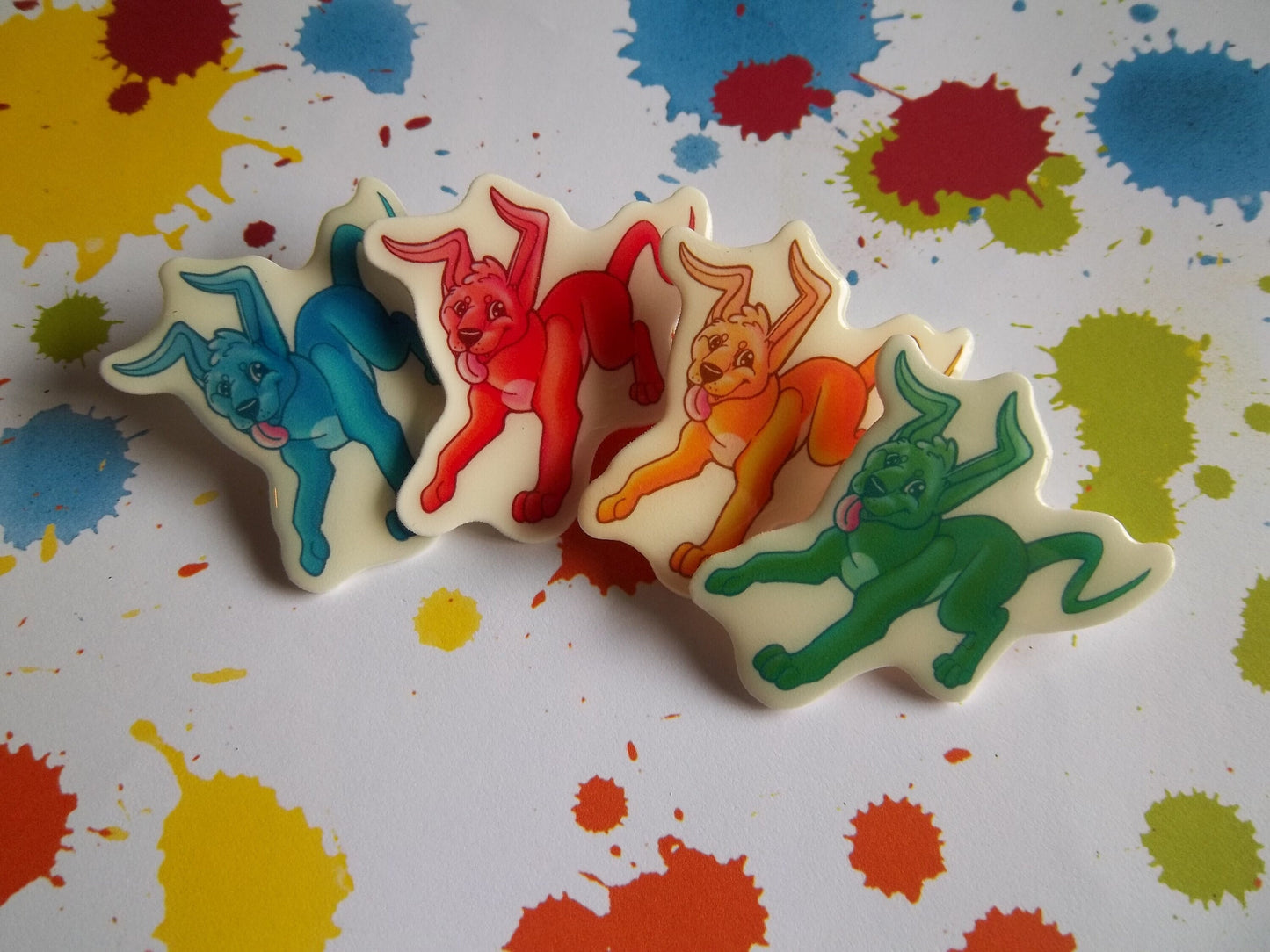 Neopets Gelert Pins (Handmade Plastic Enamels) - More species coming soon!