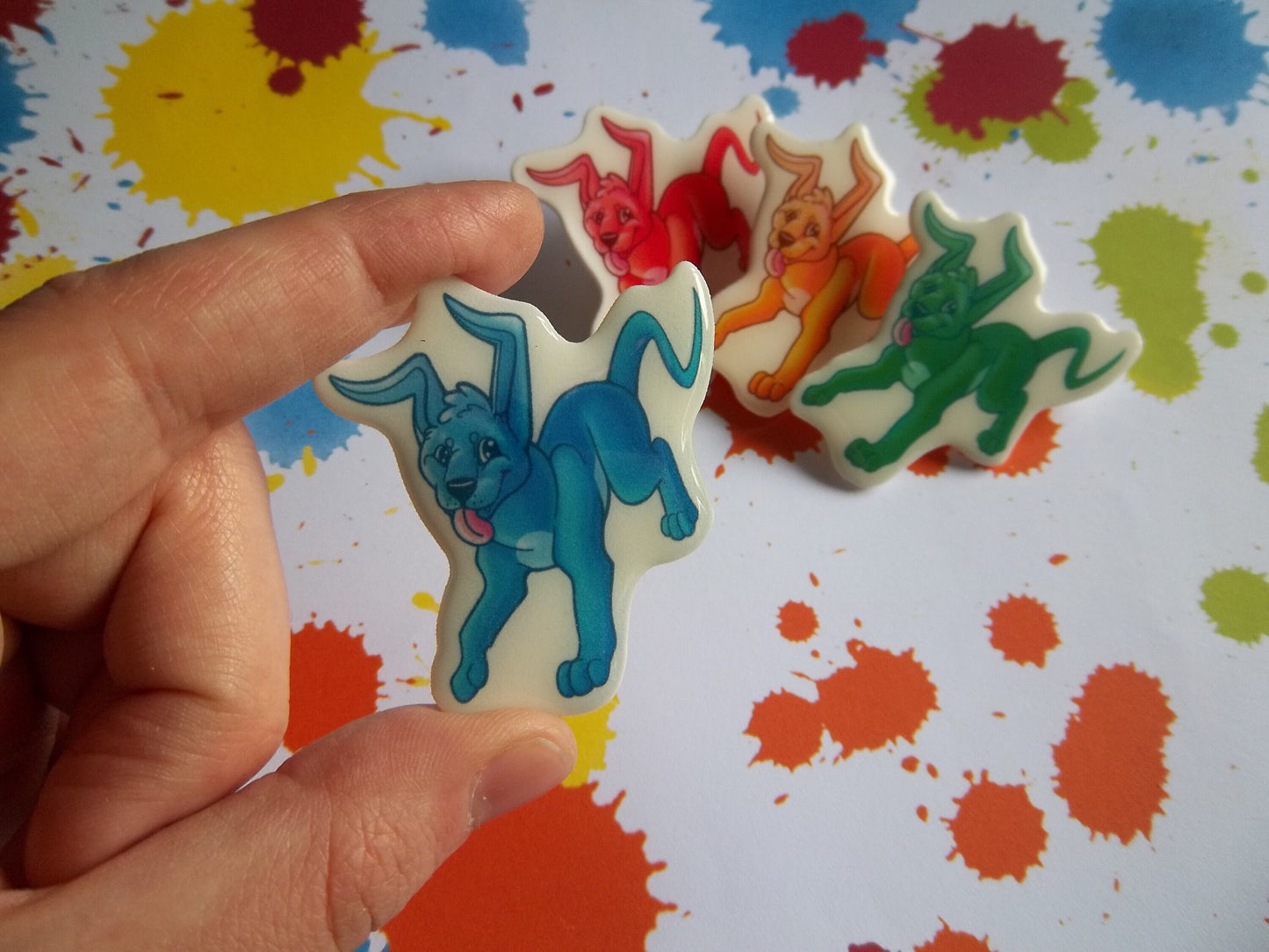 Neopets Gelert Pins (Handmade Plastic Enamels) - More species coming soon!