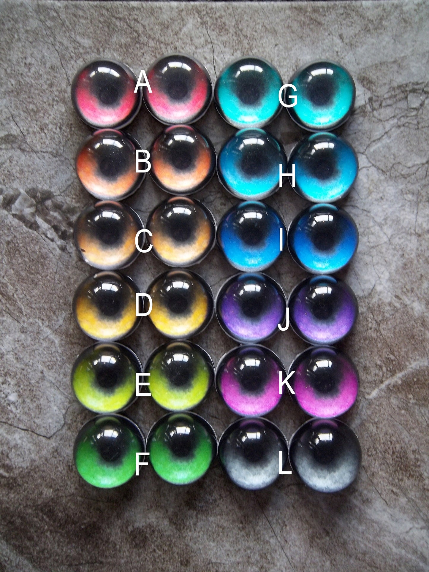 PREMADE - Costume / Fursuit Eyes - Custom - 1.5" - Acrylic 3-D Follow Me Affect Eyes - Can make any design! V4
