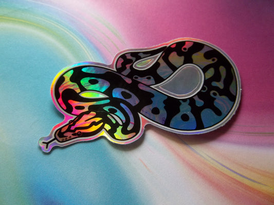 Ball Python Snake Sticker - 3" Holo Vinyl