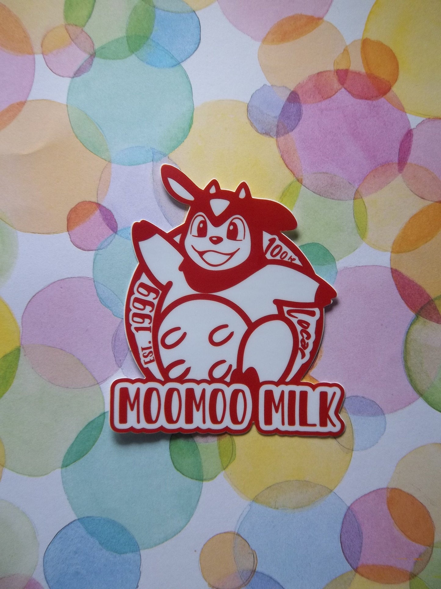 MooMoo Milk Miltank Farms Pokemon Sticker- 3" Matte Durable Vinyl