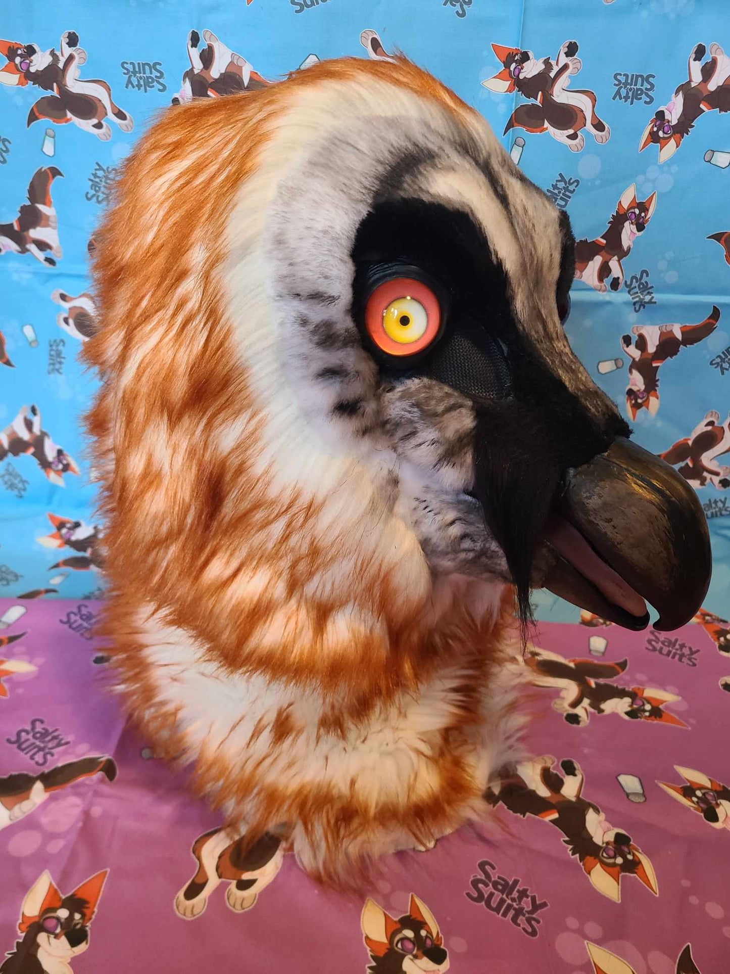 Bearded Vulture Fursuit Head