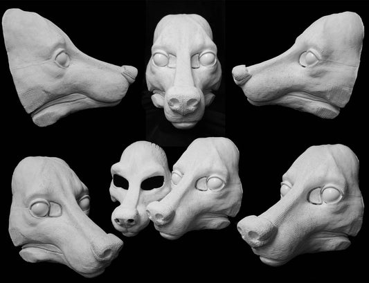 Realistic Canine Resin Mask MOLD (not a base)