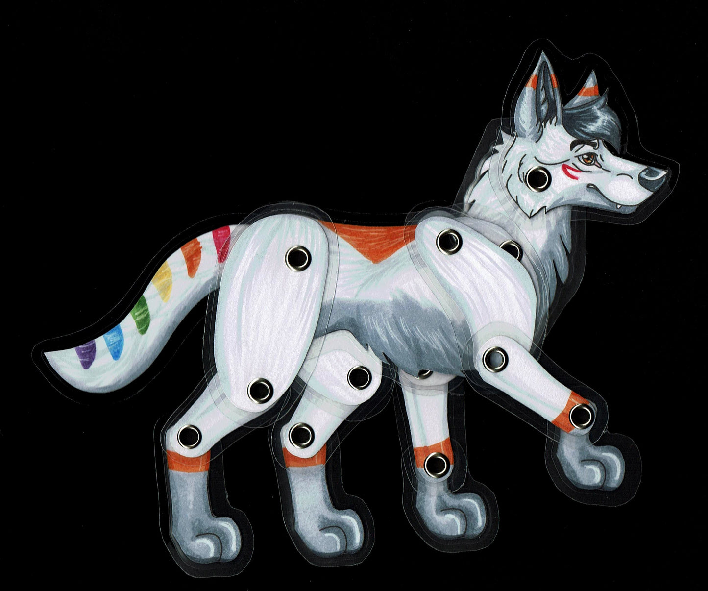 Custom Poseable 'Wiggler' Paper Child Badge (Canine, Feline, ANY SPECIES) - Laminated and Shipped for FREE