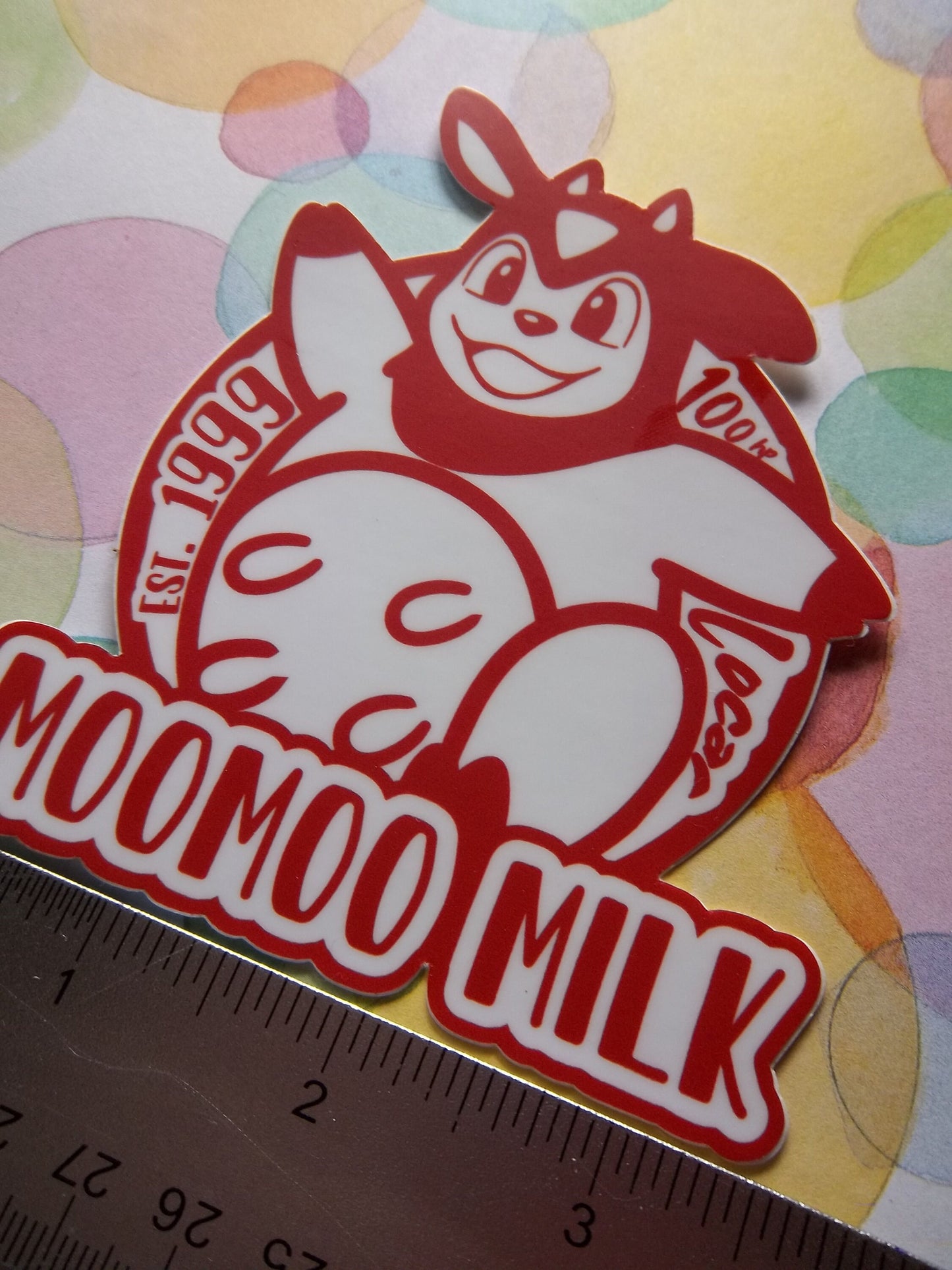 MooMoo Milk Miltank Farms Pokemon Sticker- 3" Matte Durable Vinyl